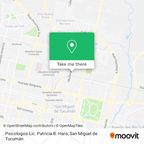 Psicologos-Lic. Patricia B. Haro map