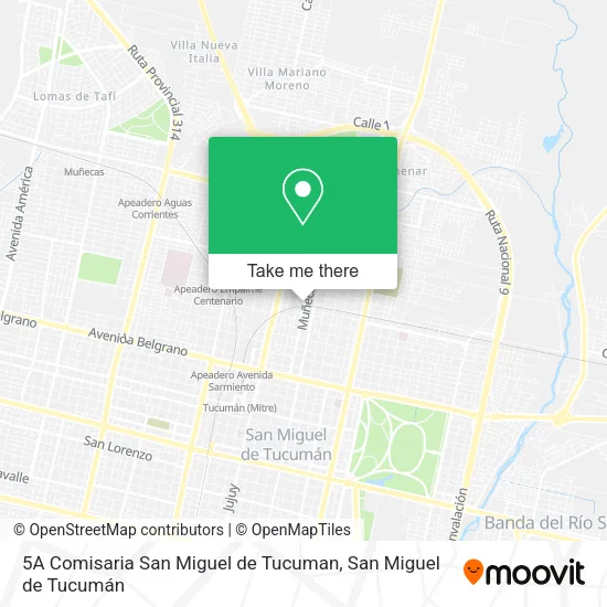 Mapa de 5A Comisaria San Miguel de Tucuman