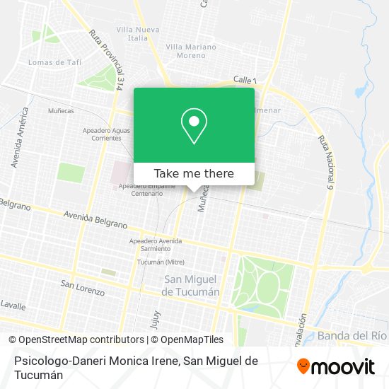 Psicologo-Daneri Monica Irene map
