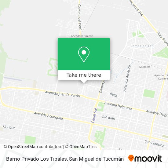 Barrio Privado Los Tipales map