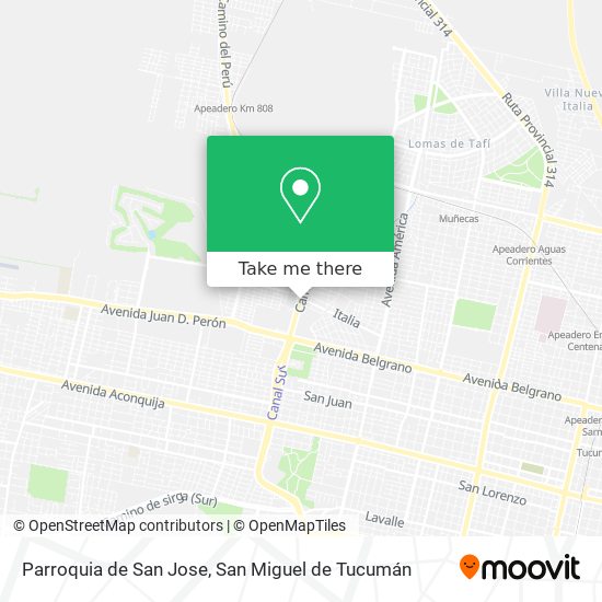 Mapa de Parroquia de San Jose