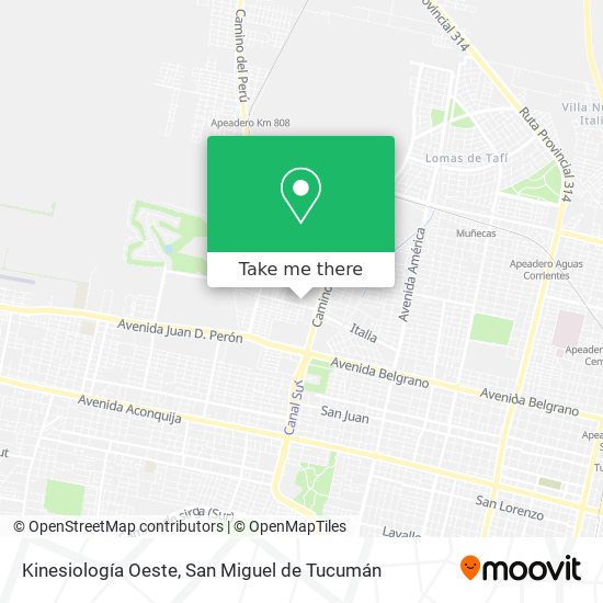 Mapa de Kinesiología Oeste