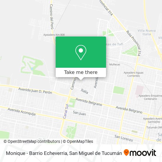 Monique - Barrio Echeverria map