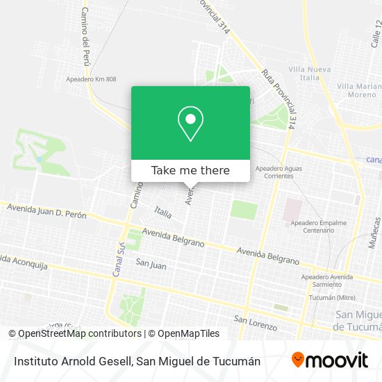 Instituto Arnold Gesell map