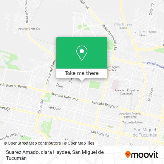 Suarez Amado, clara Haydee map