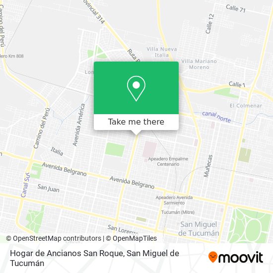 Mapa de Hogar de Ancianos San Roque