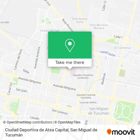 Ciudad Deportiva de Atsa Capital map