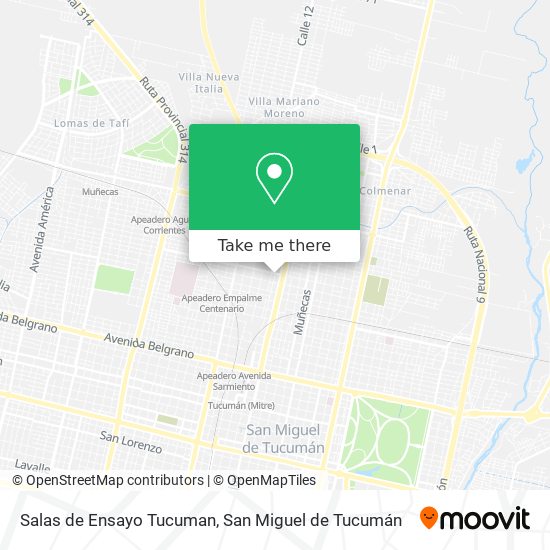 Salas de Ensayo Tucuman map