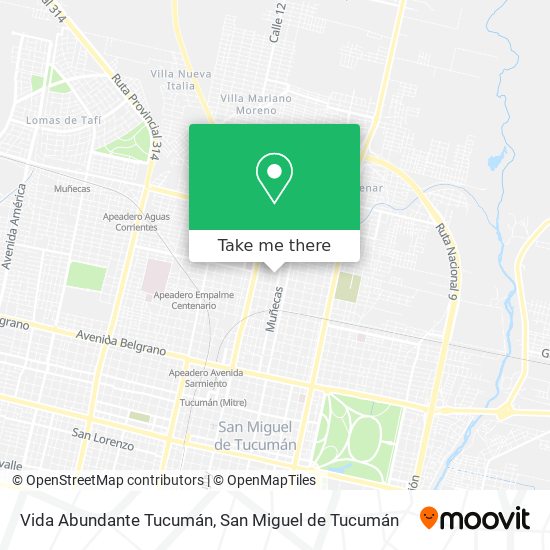 Vida Abundante Tucumán map