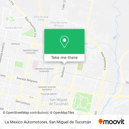 Mapa de La Mexico Automotores