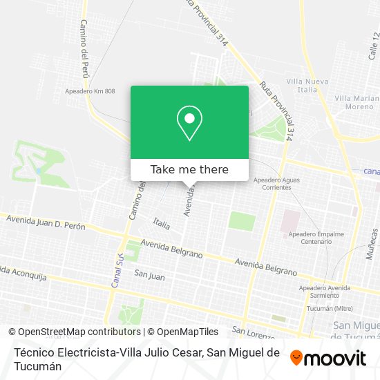 Técnico Electricista-Villa Julio Cesar map