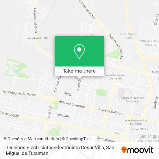 Técnicos Electricistas-Electricista Cesar Villa map