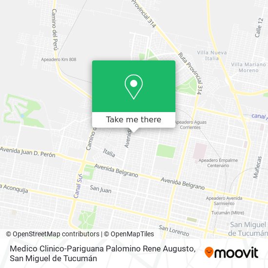 Medico Clinico-Pariguana Palomino Rene Augusto map