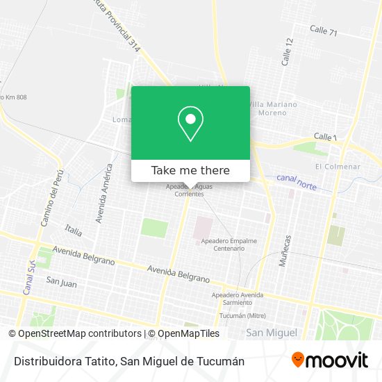 Mapa de Distribuidora Tatito