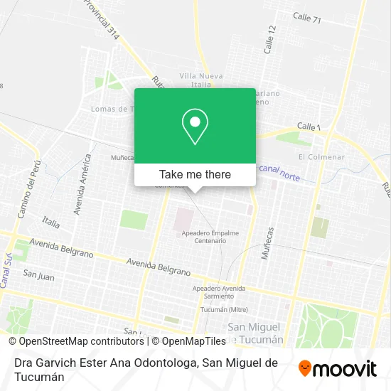 Dra Garvich Ester Ana Odontologa map
