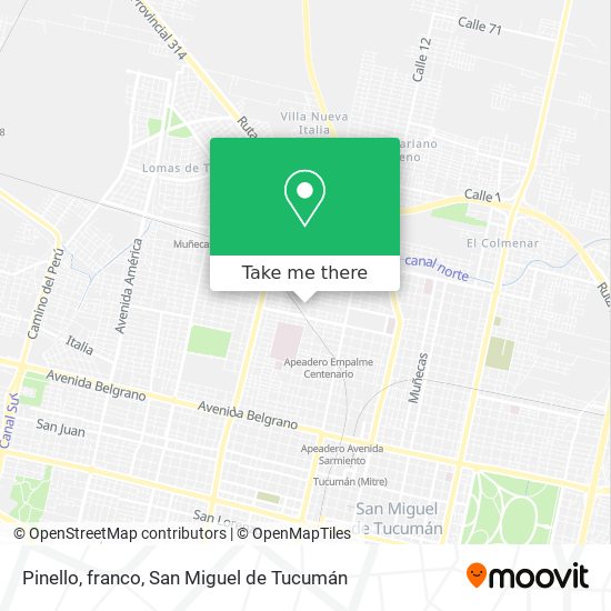 Mapa de Pinello, franco