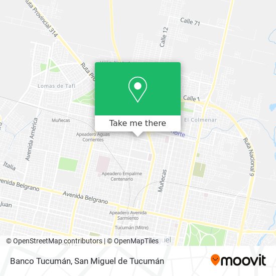 Mapa de Banco Tucumán