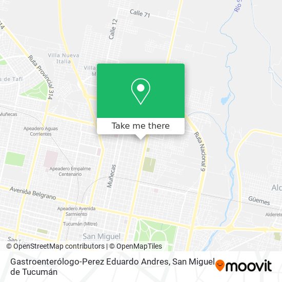 Mapa de Gastroenterólogo-Perez Eduardo Andres