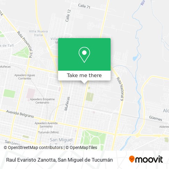 Raul Evaristo Zanotta map