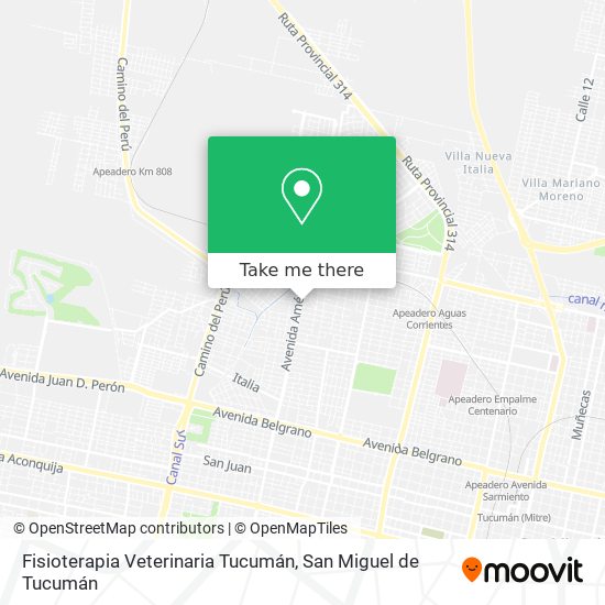 Fisioterapia Veterinaria Tucumán map