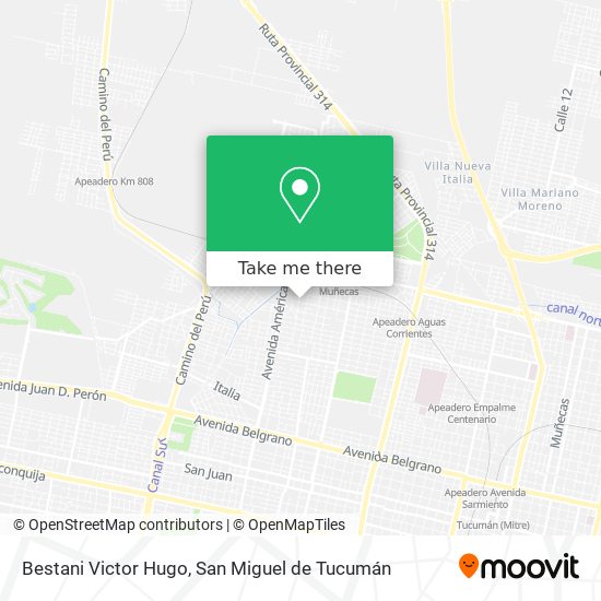 Mapa de Bestani Victor Hugo