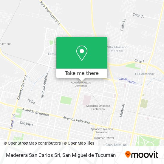 Maderera San Carlos Srl map
