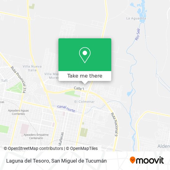 Laguna del Tesoro map