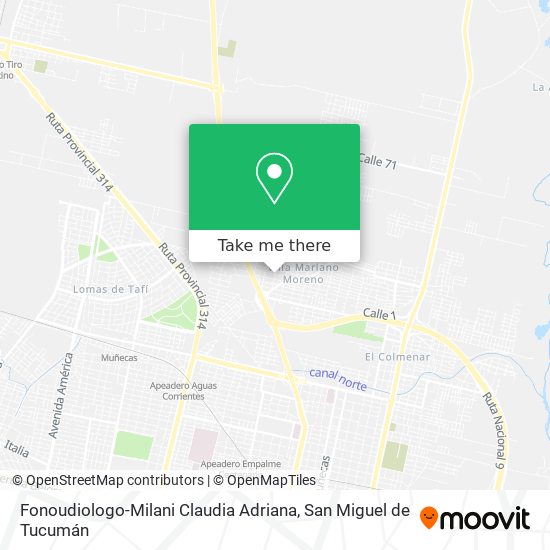 Fonoudiologo-Milani Claudia Adriana map