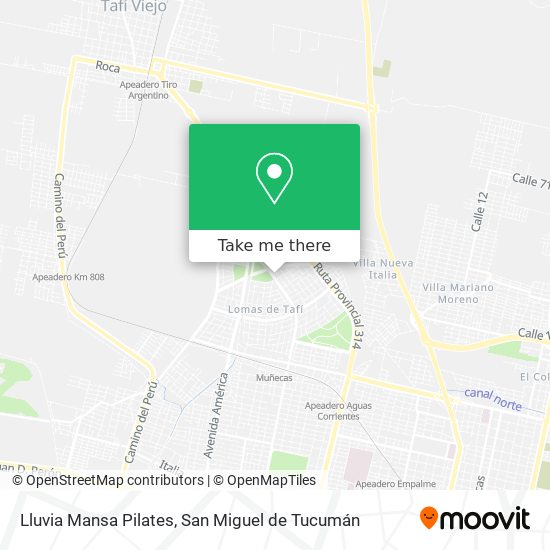 Lluvia Mansa Pilates map