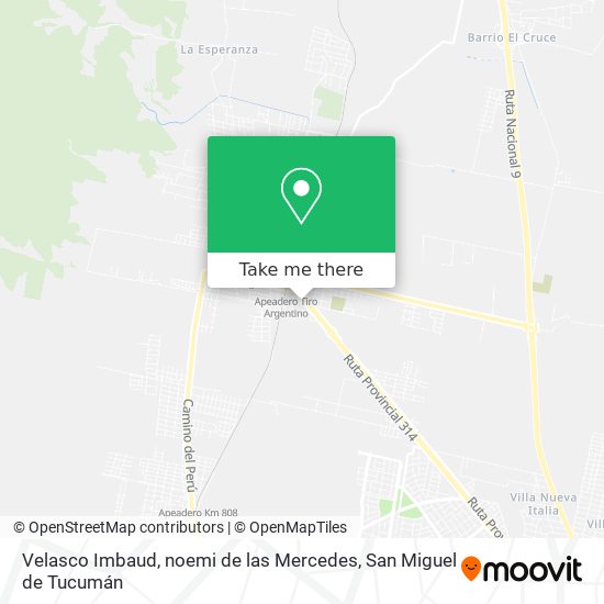 Velasco Imbaud, noemi de las Mercedes map