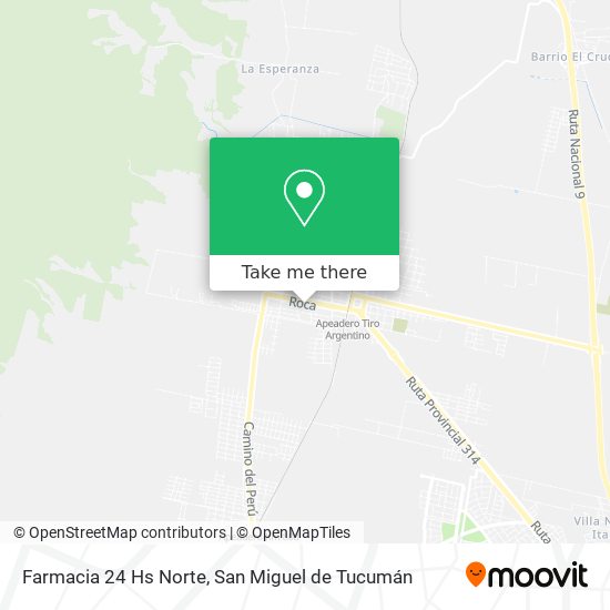 Mapa de Farmacia 24 Hs Norte