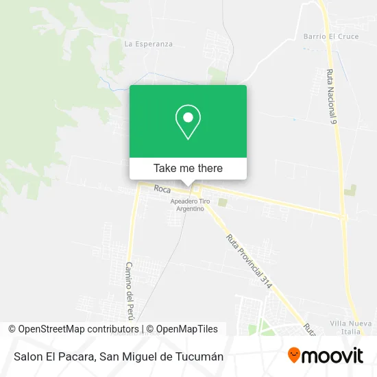 Salon El Pacara map