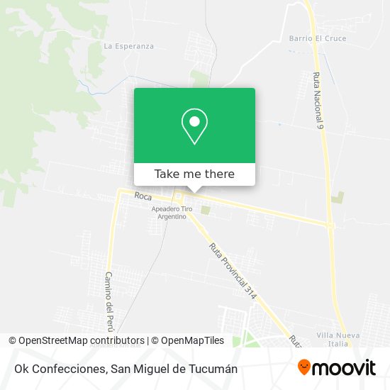 Mapa de Ok Confecciones