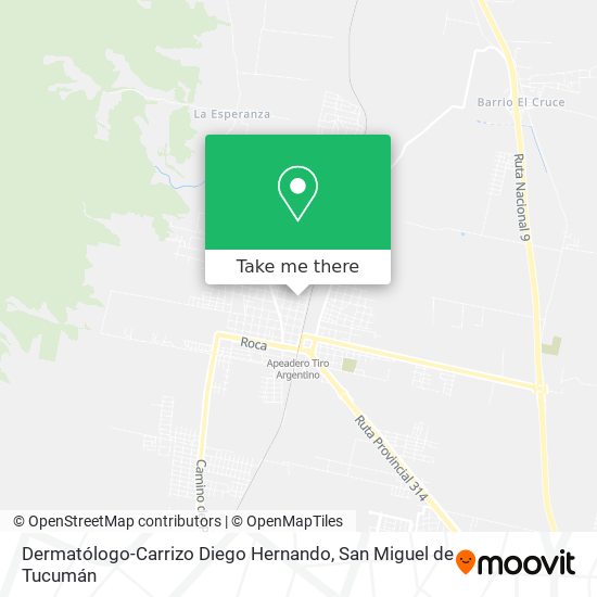 Mapa de Dermatólogo-Carrizo Diego Hernando