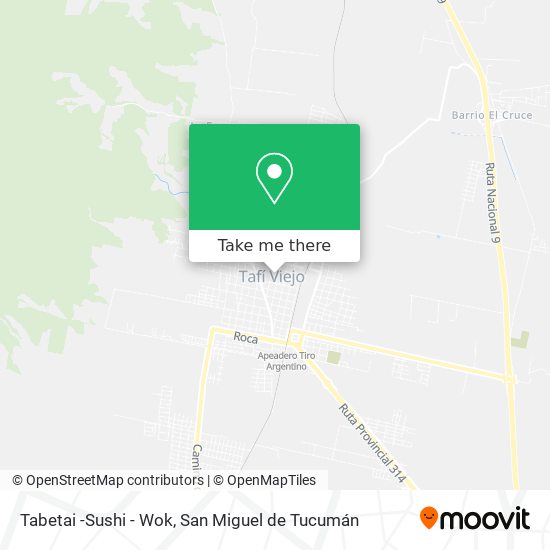 Tabetai -Sushi - Wok map