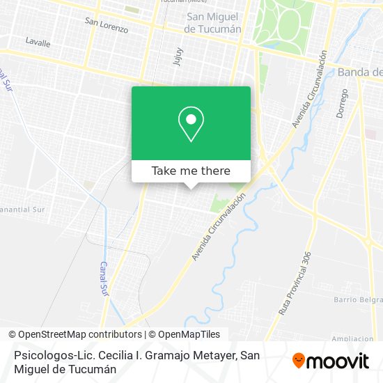 Psicologos-Lic. Cecilia I. Gramajo Metayer map