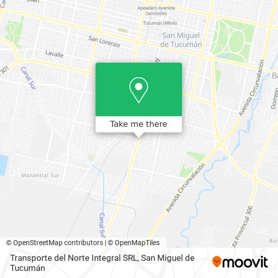 Mapa de Transporte del Norte Integral SRL