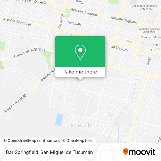 Bar Springfield map