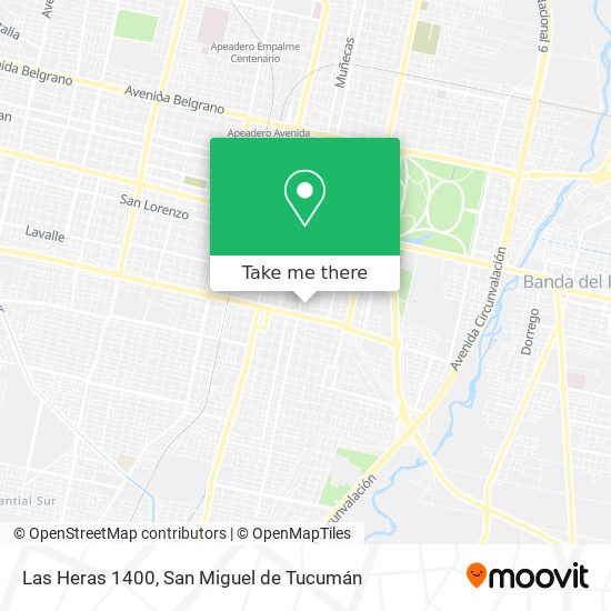 Las Heras 1400 map