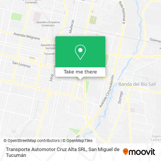 Transporte Automotor Cruz Alta SRL map