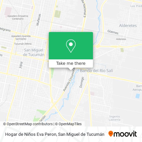 Mapa de Hogar de Niños Eva Peron