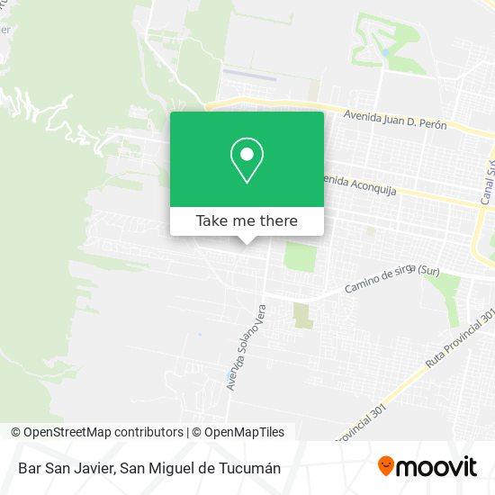 Bar San Javier map