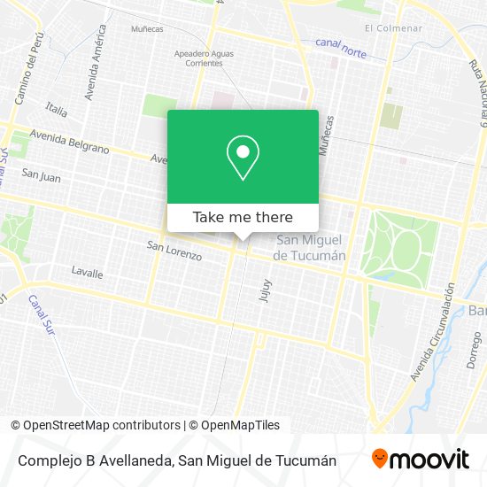 Complejo B Avellaneda map