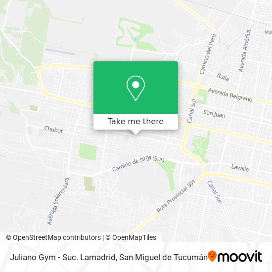 Juliano Gym - Suc. Lamadrid map