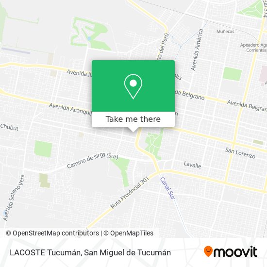 Mapa de LACOSTE Tucumán