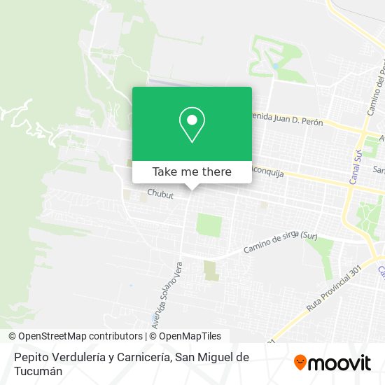 Mapa de Pepito Verdulería y Carnicería