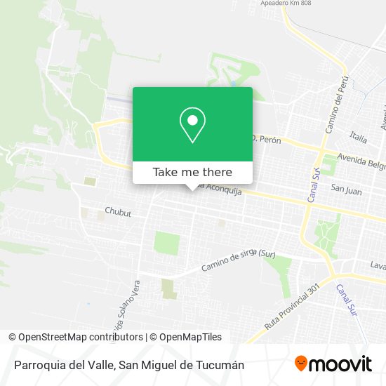 Mapa de Parroquia del Valle