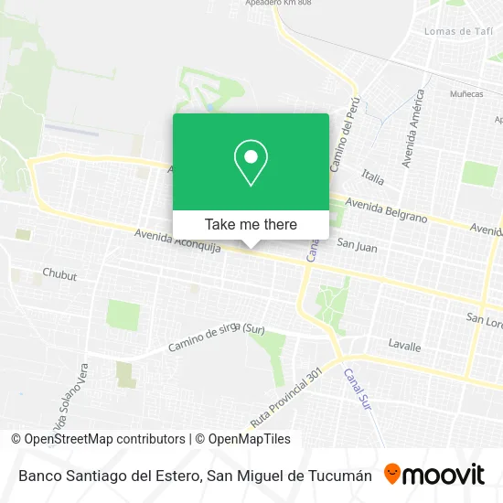 Mapa de Banco Santiago del Estero