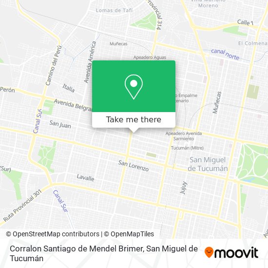 Corralon Santiago de Mendel Brimer map