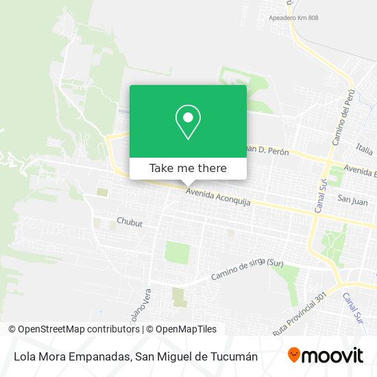 Lola Mora Empanadas map